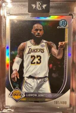 2025 Topps Bowman Chrome LeBron James Refractor #BCV-121 Serial Numbered 181/499
